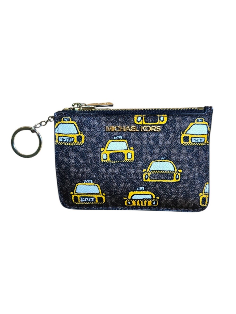 Michael Kors New York Taxi Monogram Jet Set Coin Pouch Wallet